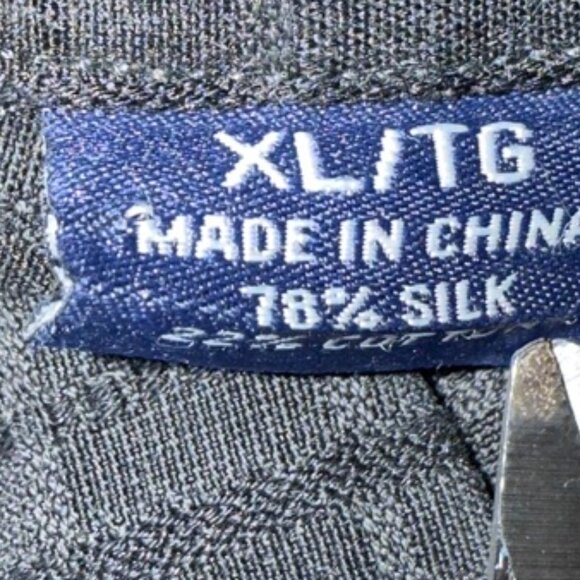 Tommy Bahama Black Silk Blend Button-Up Shirt - Size XL - Picture 6 of 10